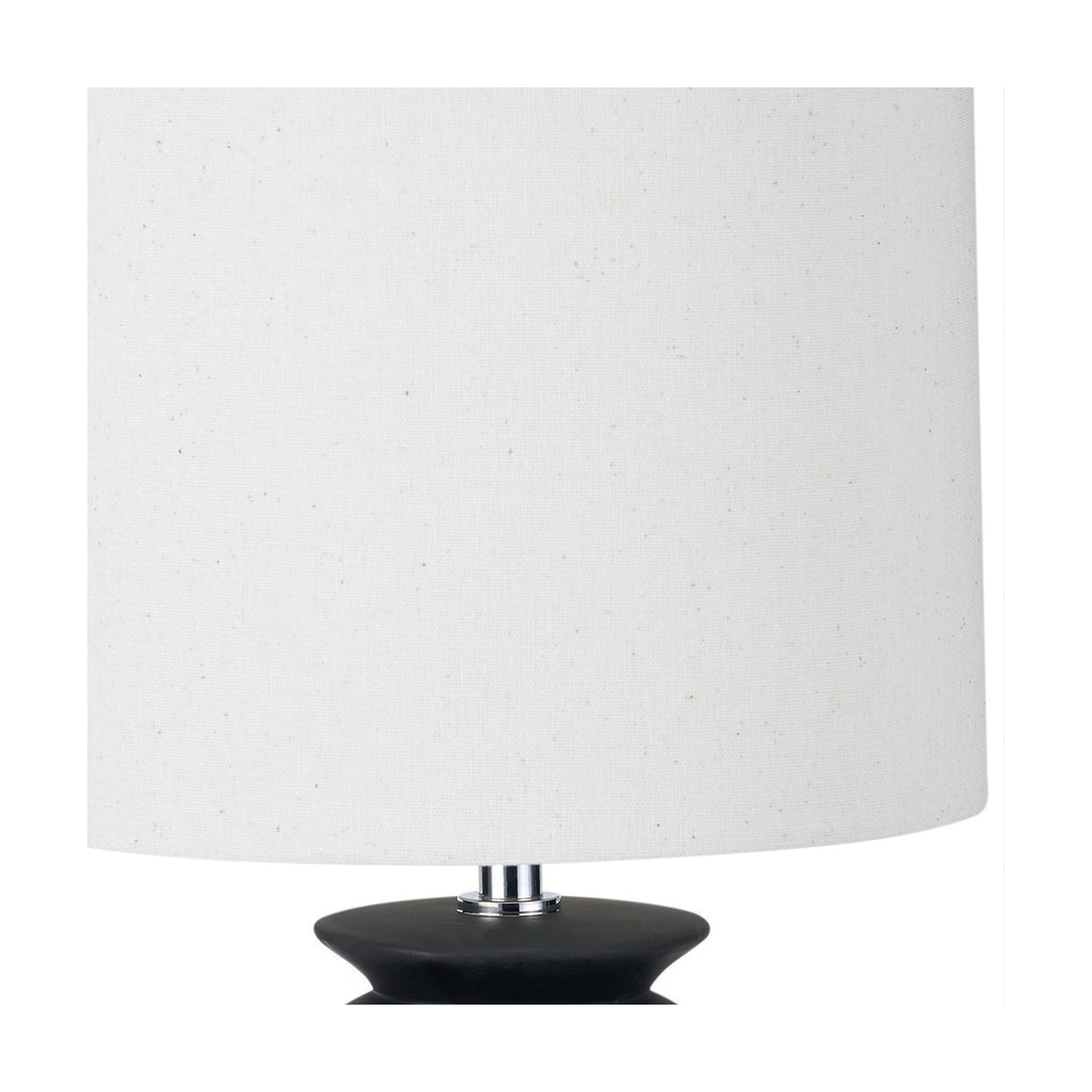 Sloane Black Contemporary Ceramic Table Lamp - 66cm