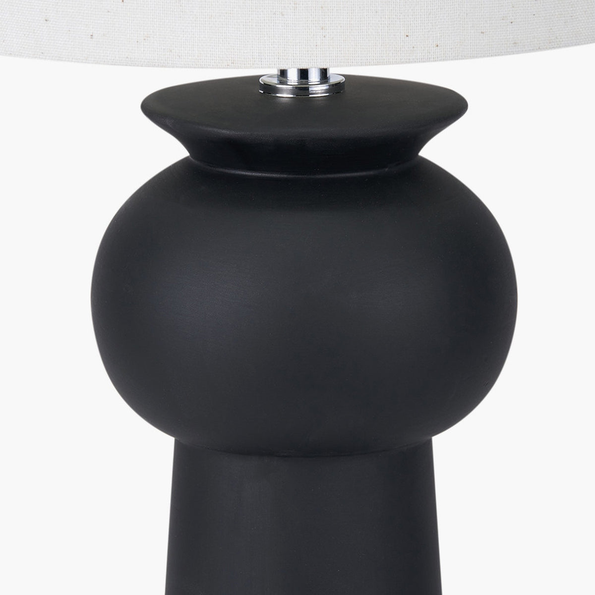 Sloane Black Contemporary Ceramic Table Lamp - 66cm