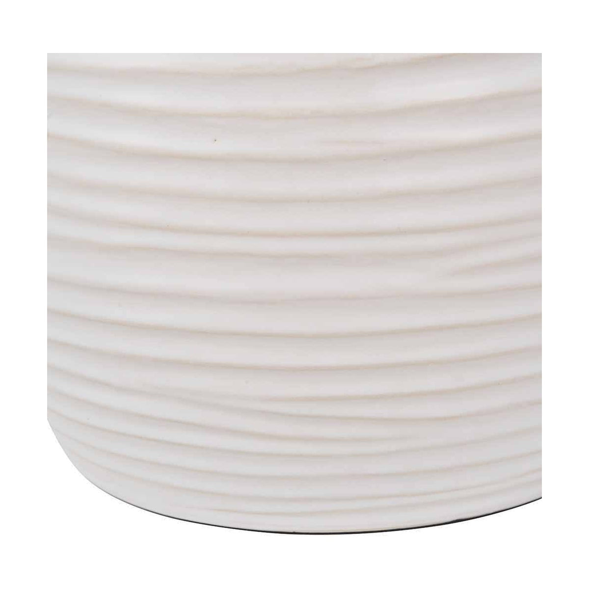 Linnea White Grooved Ceramic Table Lamp - 57cm