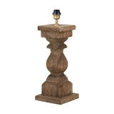 Kavya Antique Brown Turned Table Lamp Base - 54cm