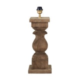 Kavya Antique Brown Turned Table Lamp Base - 54cm