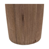 Inaya Natural Tapered Large Wood Table Lamp with Pistachio Green Shade