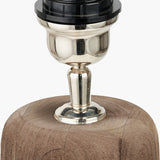Inaya Natural Tapered Large Wood Table Lamp with Pistachio Green Shade