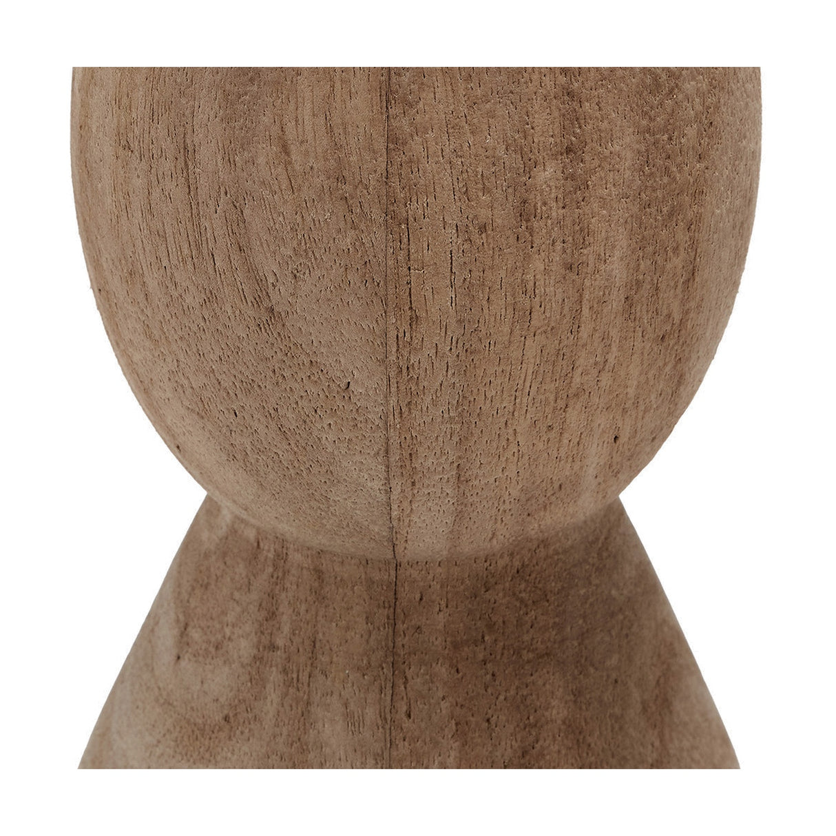 Ayra Natural Large Wood Table Lamp with Tobacco Handloom Tapered Shade