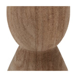 Ayra Natural Large Wood Table Lamp with Tobacco Handloom Tapered Shade