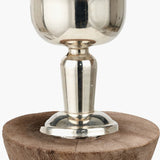 Ayra Natural Large Wood Table Lamp with Tobacco Handloom Tapered Shade