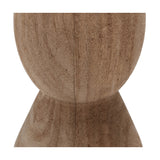 Ayra Natural Large Wood Table Lamp with Mustard Cylinder Shade