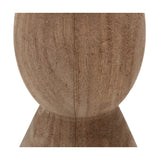 Ayra Natural Large Wood Table Lamp with White Handloom Cylinder Shade