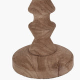 Ayra Natural Wood Table Lamp with White Handloom Cylinder Shade