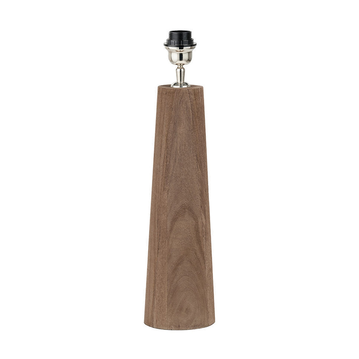 Esha Conical Wood Table Lamp with Linen Cylinder Shade - 59cm