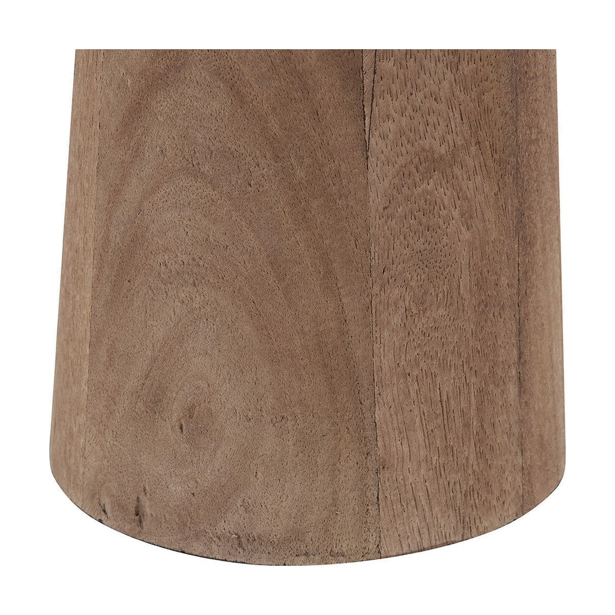 Esha Conical Wood Table Lamp with Linen Cylinder Shade - 59cm