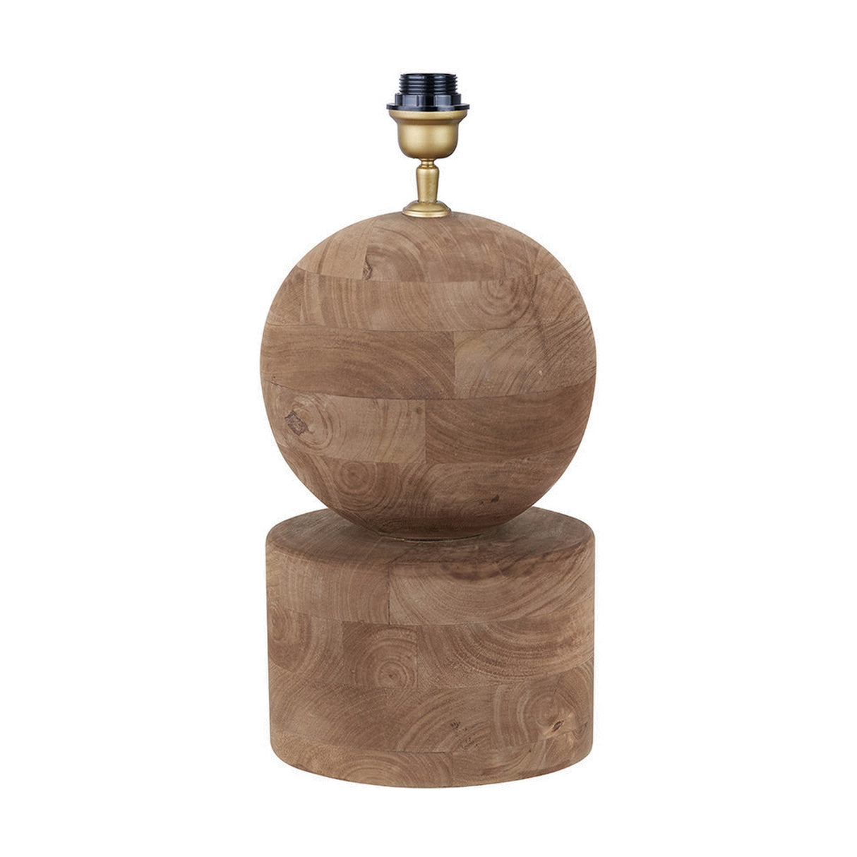 Ziva Antique Brown Table Lamp with Apricot Linen Cylinder Shade - 45cm