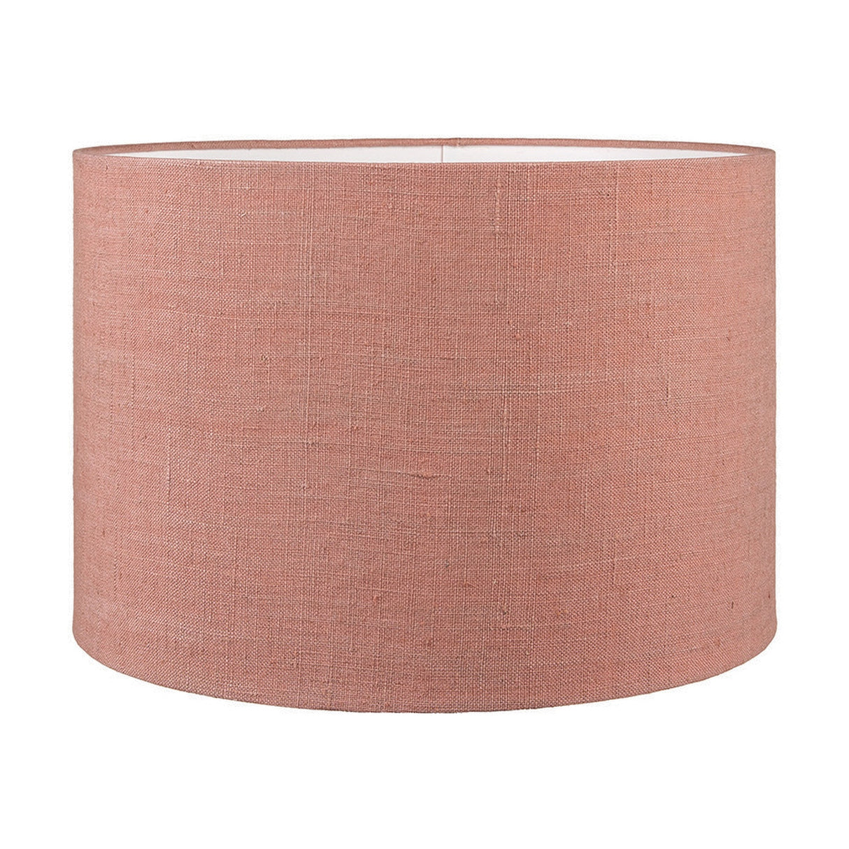 Ziva Antique Brown Table Lamp with Apricot Linen Cylinder Shade - 45cm