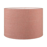 Ziva Antique Brown Table Lamp with Apricot Linen Cylinder Shade - 45cm