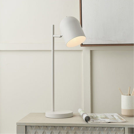 Finn Grey Metal Cloche Headed Table Lamp - 55cm