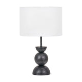 Vala Graphite Metal Textured Effect Ball Table Lamp - 49cm