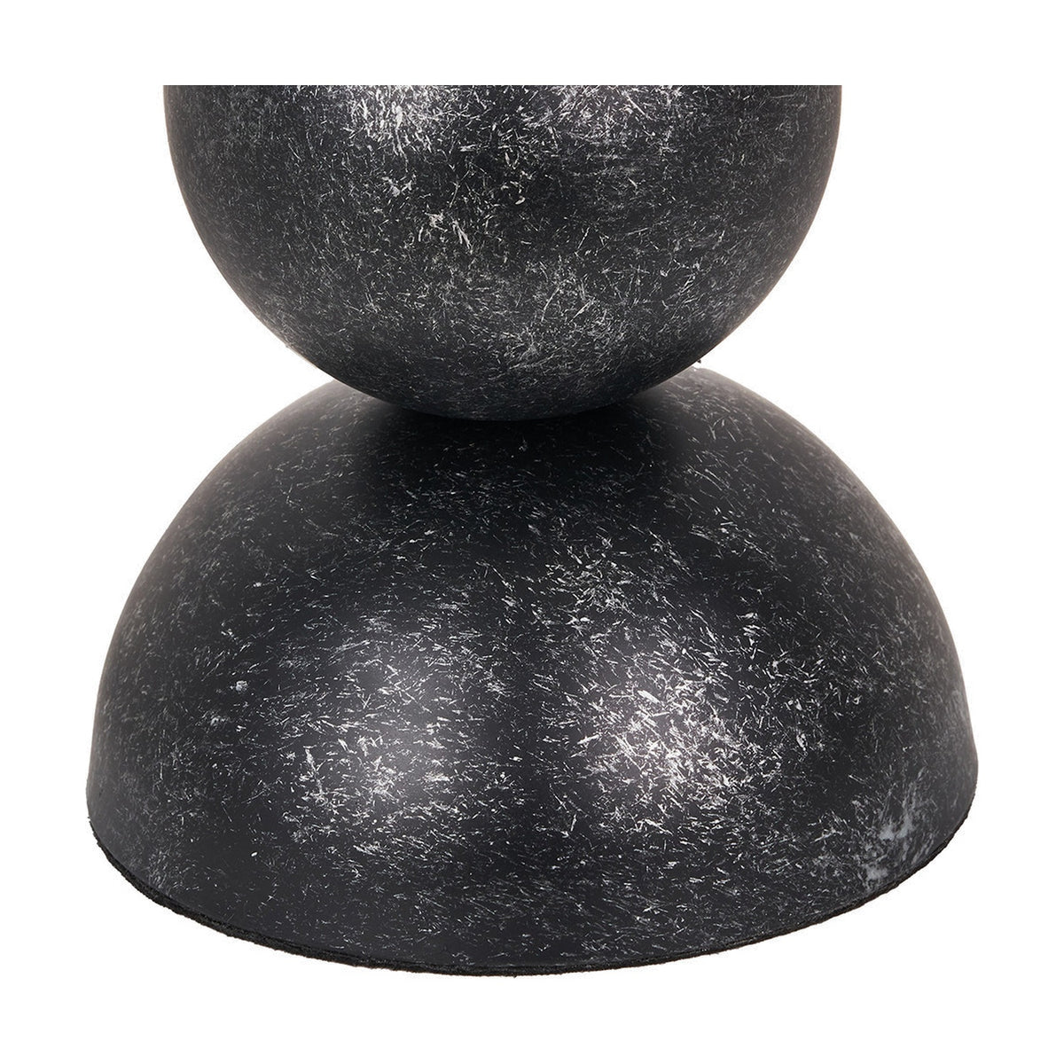 Vala Graphite Metal Textured Effect Ball Table Lamp - 49cm
