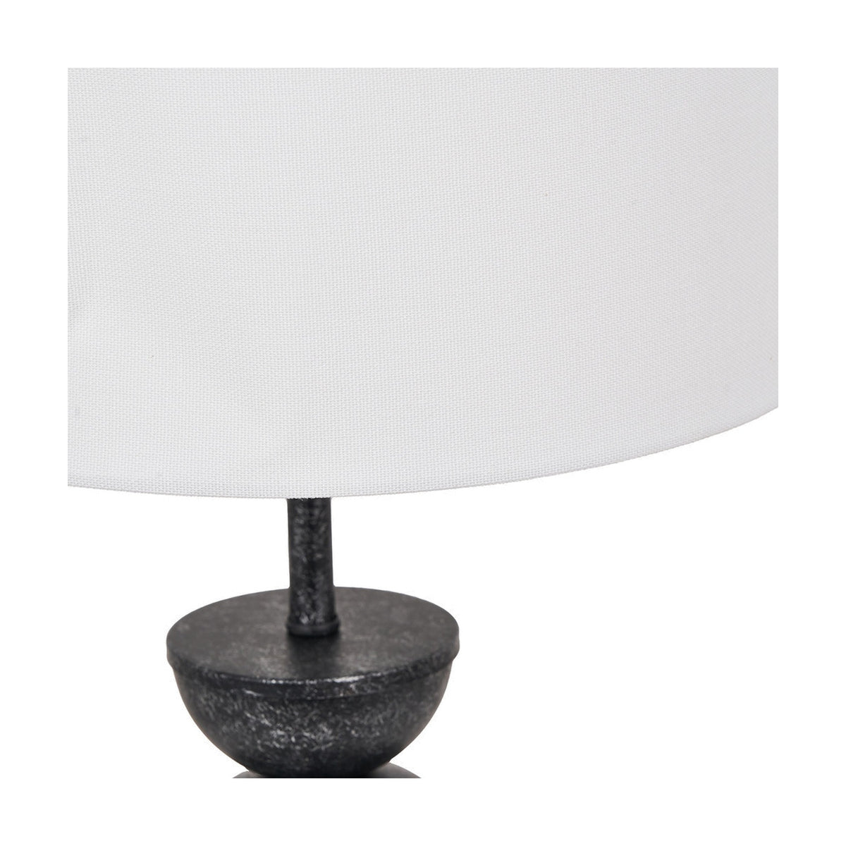 Vala Graphite Metal Textured Effect Ball Table Lamp - 49cm