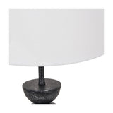 Vala Graphite Metal Textured Effect Ball Table Lamp - 49cm