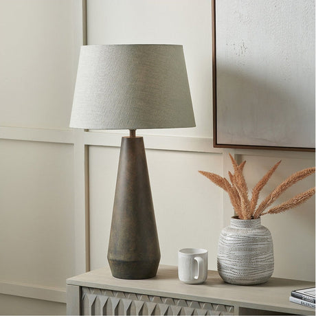 Arbor Verdi Gris Metal Conical Table Lamp Base - 53cm