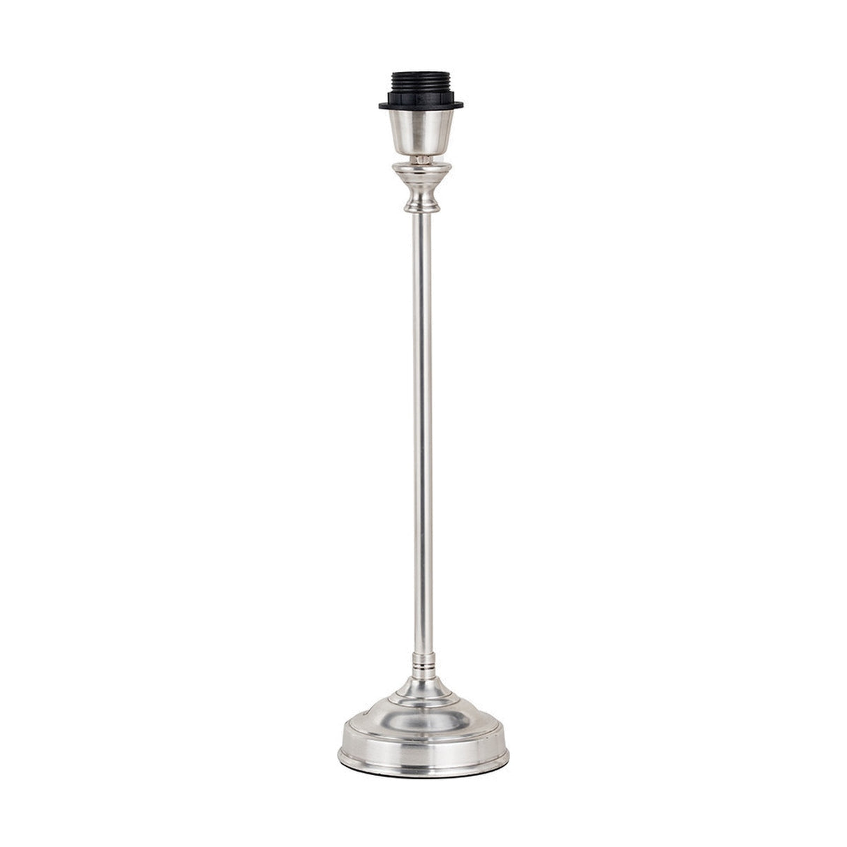 Auden Silver Metal Stick Table Lamp with Mulberry Red Shade - 49cm