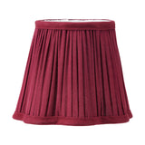 Auden Silver Metal Stick Table Lamp with Mulberry Red Shade - 49cm