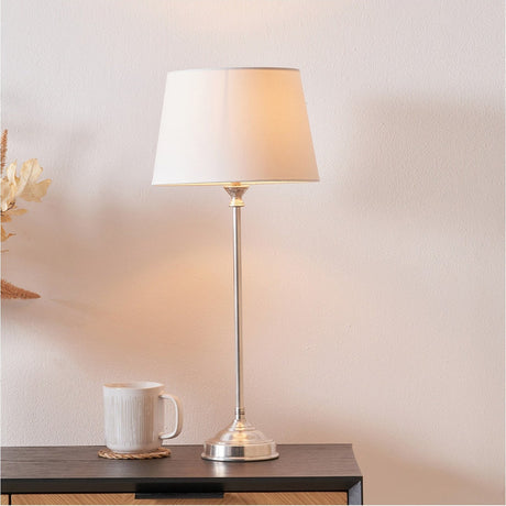 Auden Silver Metal Stick Table Lamp Base - 46cm