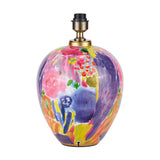 Matisse Multi Colour Ceramic Urn Table Lamp with Ivory Cotton Shade