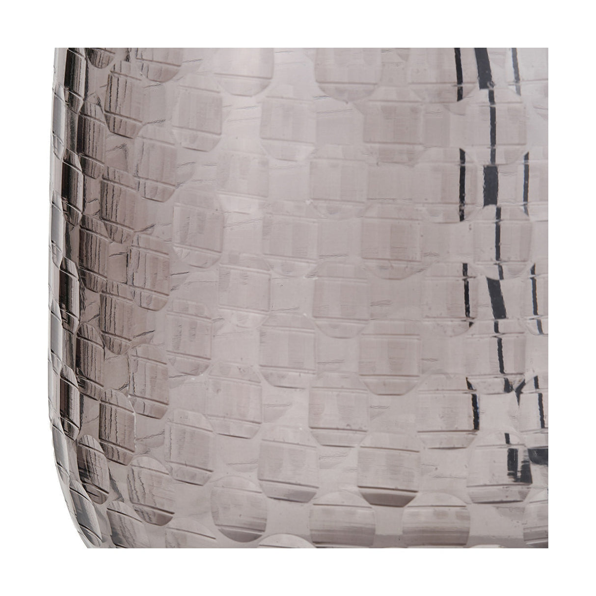 Camille Large Smoke Grey Circle Design Handcut Glass Table Lamp