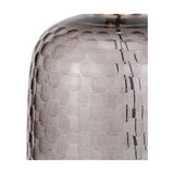 Camille Large Smoke Grey Circle Design Handcut Glass Table Lamp