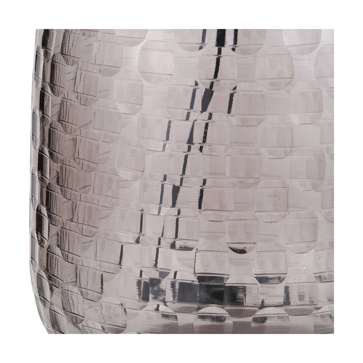 Camille Large Smoke Grey Circle Design Handcut Glass Table Lamp