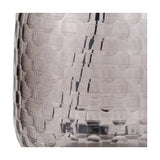 Camille Large Smoke Grey Circle Design Handcut Glass Table Lamp