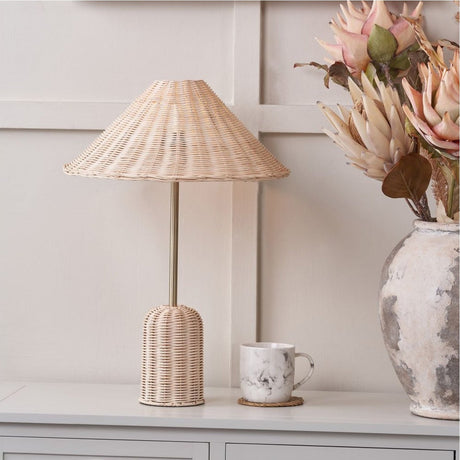 Hali Rattan Base & Shade Table Lamp - 53cm