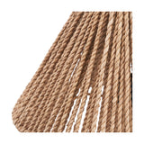 Close-up of the Leif Jute Rope Table Lamp's conical shade, showing tightly wound natural jute rope in a tapered cone shape against a plain white background.