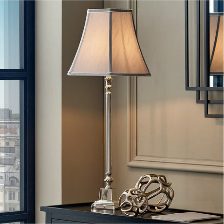 Claudius Nickel Stick Table Lamp Base - 57cm