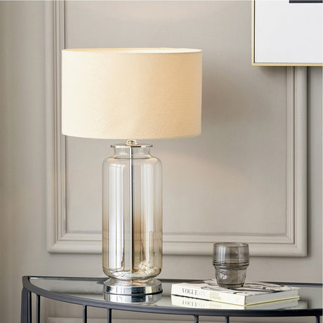 Vivienne Lustre Natural Ombre Glass Table Lamp - 52cm