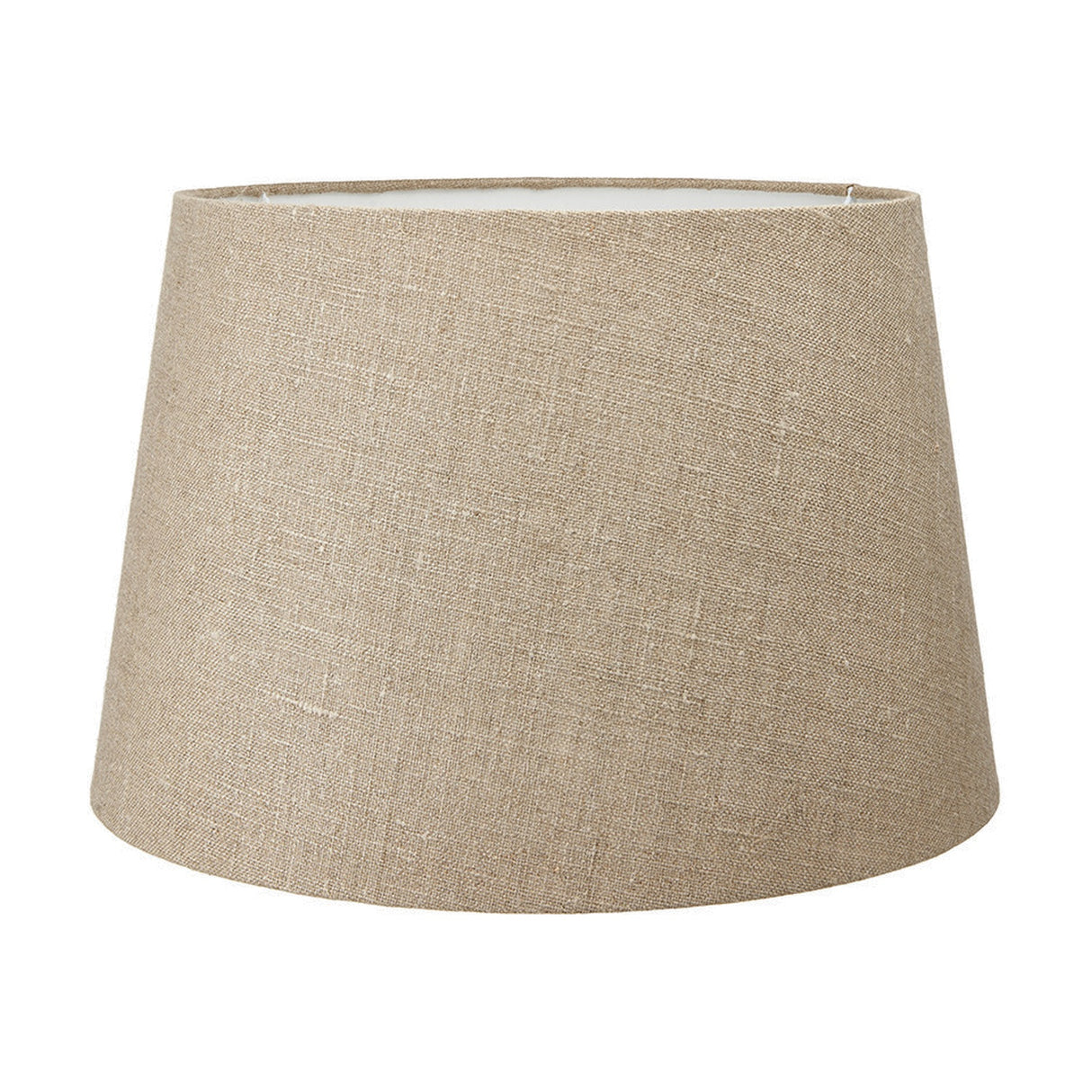 Gaudi White Stoneware Geometric Table Lamp with Linen Tapered Shade