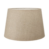 Gaudi White Stoneware Geometric Table Lamp with Linen Tapered Shade