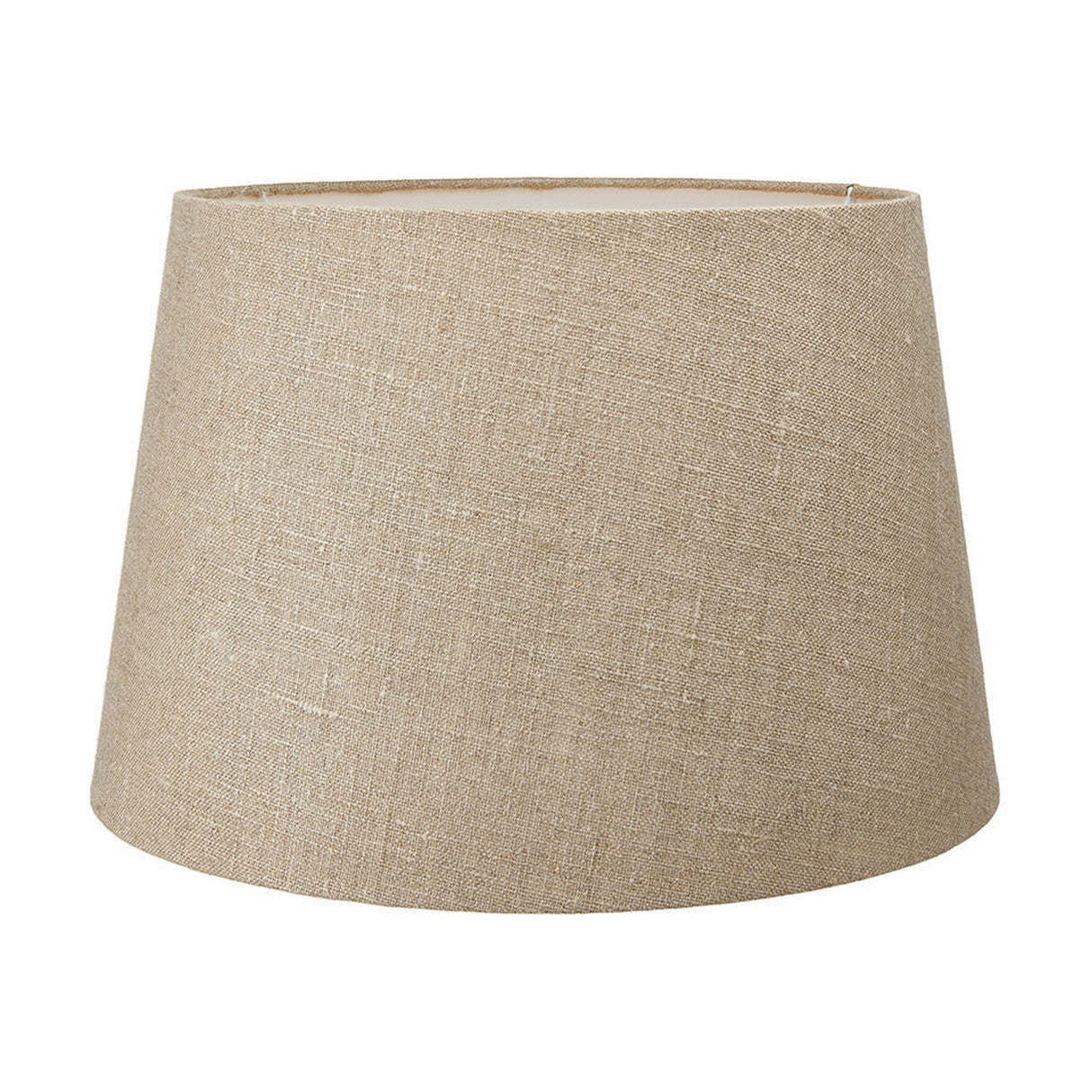 Gaudi White Stoneware Geometric Table Lamp with Linen Tapered Shade