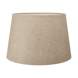 Gaudi White Stoneware Geometric Table Lamp with Linen Tapered Shade