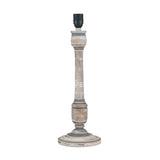Captiva Grey Wash Mango Table Lamp with White Boucle Cylinder Shade