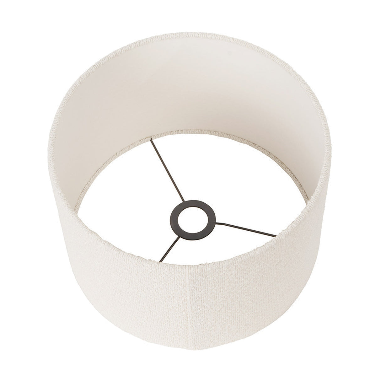 Captiva Grey Wash Mango Table Lamp with White Boucle Cylinder Shade