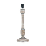 Captiva Grey Wash Mango Table Lamp with Ocean Blue Stripe Shade