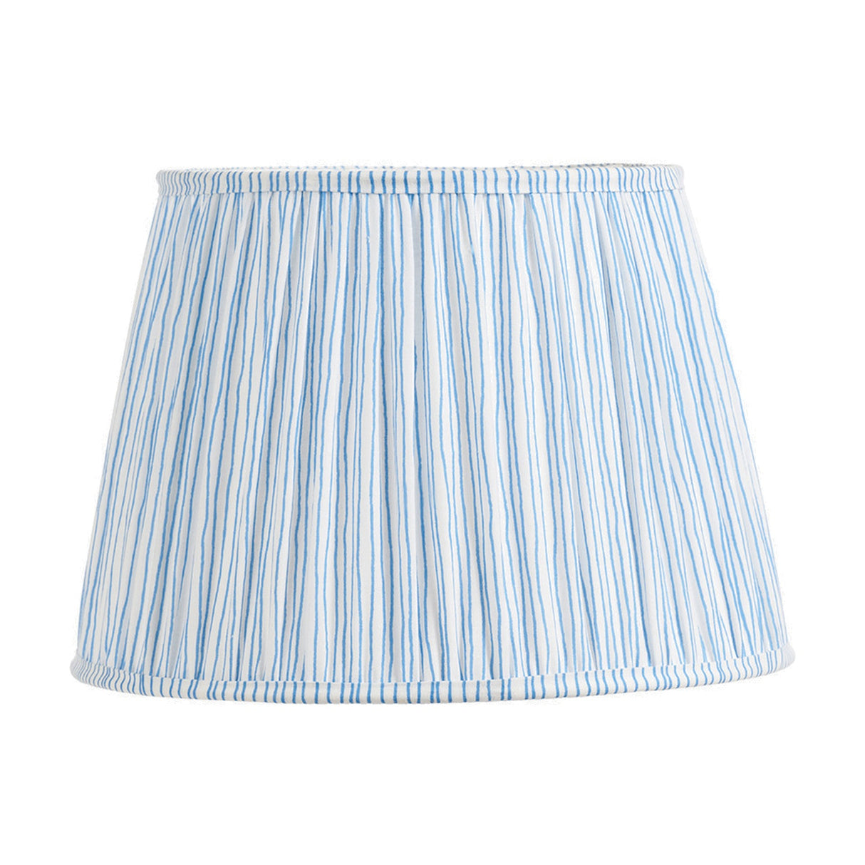 Captiva Grey Wash Mango Table Lamp with Ocean Blue Stripe Shade