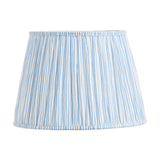 Captiva Grey Wash Mango Table Lamp with Ocean Blue Stripe Shade