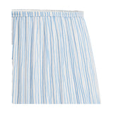 Captiva Grey Wash Mango Table Lamp with Ocean Blue Stripe Shade