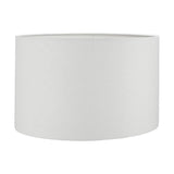 Vulcan Textured Grey Stoneware Table Lamp with White Linen Shade