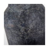 Vulcan Textured Grey Stoneware Table Lamp with White Linen Shade