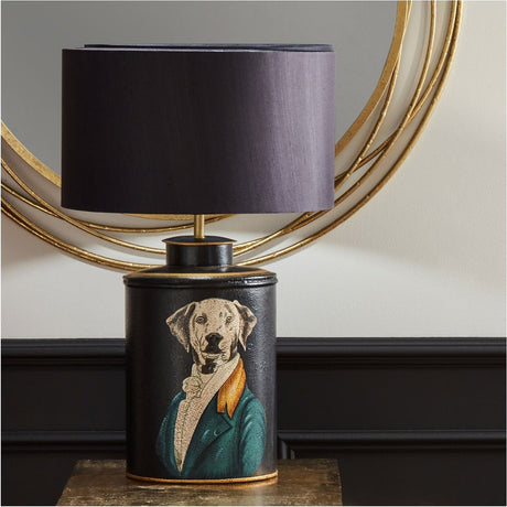 Pointer Black Hand Painted Dog Table Lamp Base - 46cm