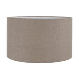 Manaia Antique Black Textured Table Lamp with Linen Cylinder Shade
